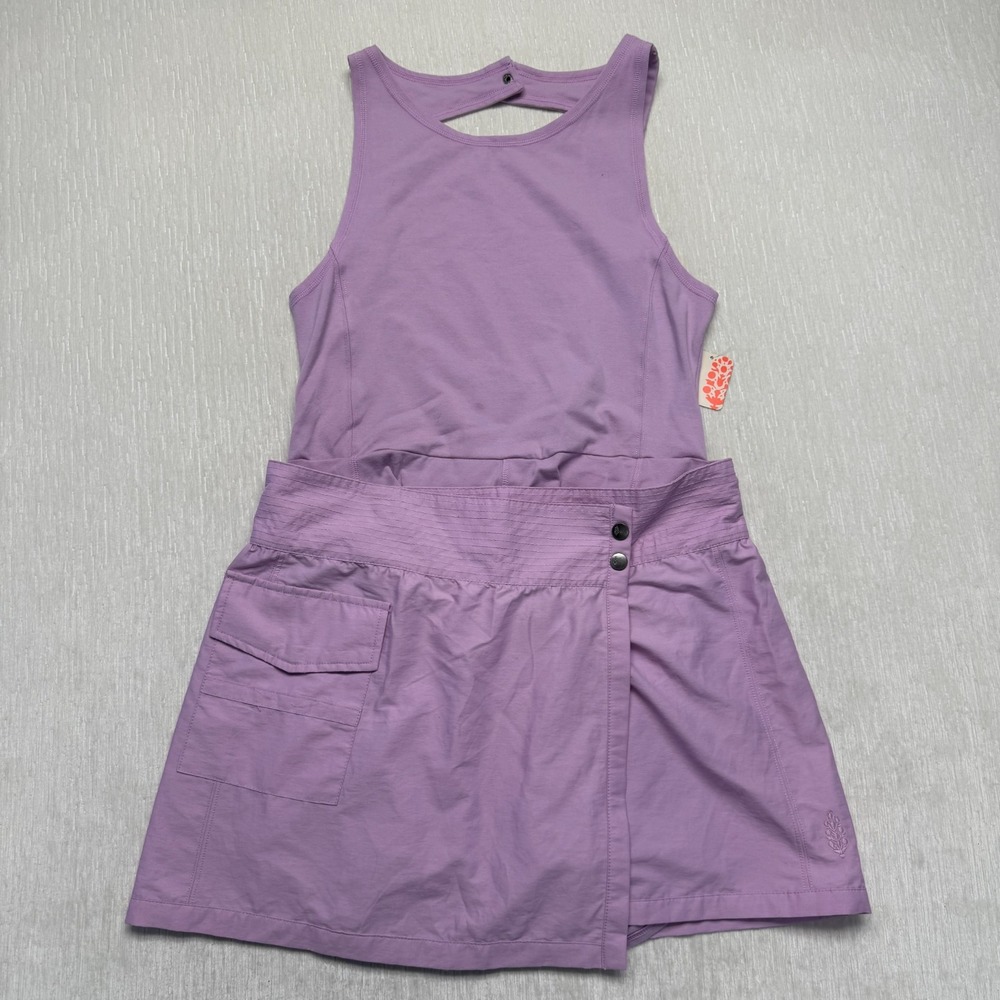 Free People Movement Mauve Skort Dress Womens L Lilac Activewear Wrap Skort